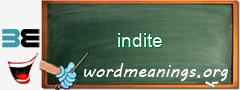 WordMeaning blackboard for indite